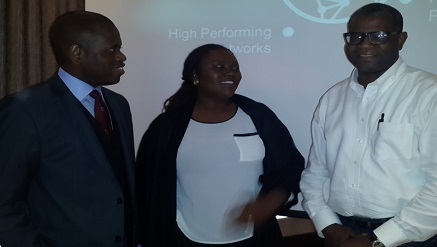 (L-r): Kamar Abass, managing director (Nigeria), Adeola  Olaswere, head, marketing & Strategy, West Africa and Anthony Adegbola, country operations manager (Nigeria), all of Ericsson, during a press conference in Lagos.